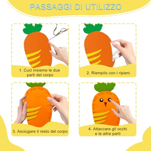 LURVUO DIY Doll Sewing Kit for Kids – Beginner Felt Craft Toys