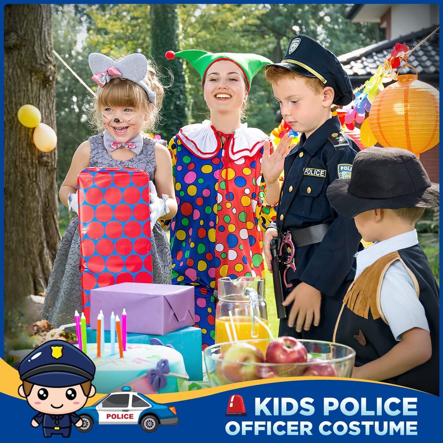 Luucio Police Costume for Kids – Deluxe All-In-One Dress-Up Kit