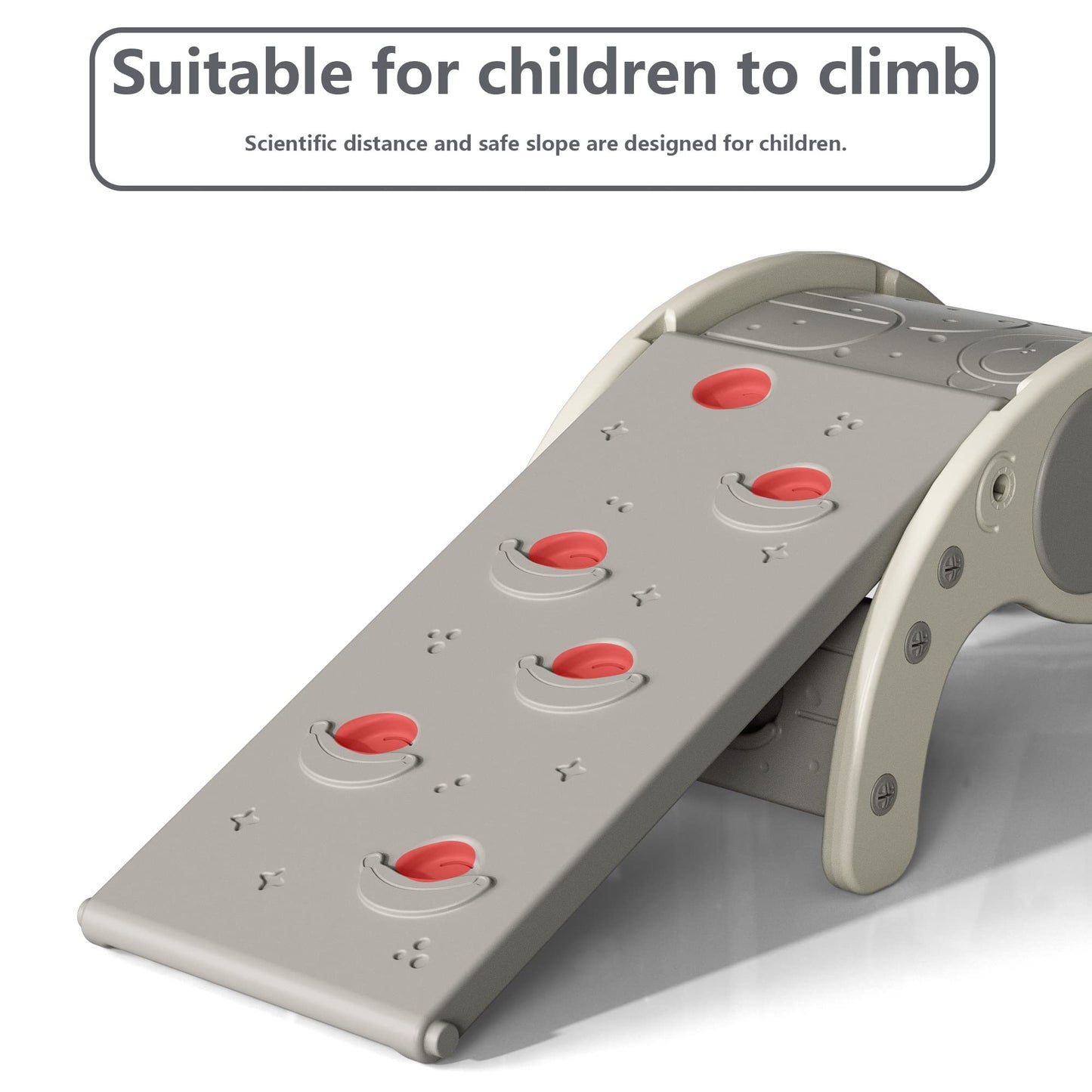 LUUYOUU 4-in-1 Indoor Climbing Slideway Swing Playground for Kids | Safe & Solid Montessori Toy