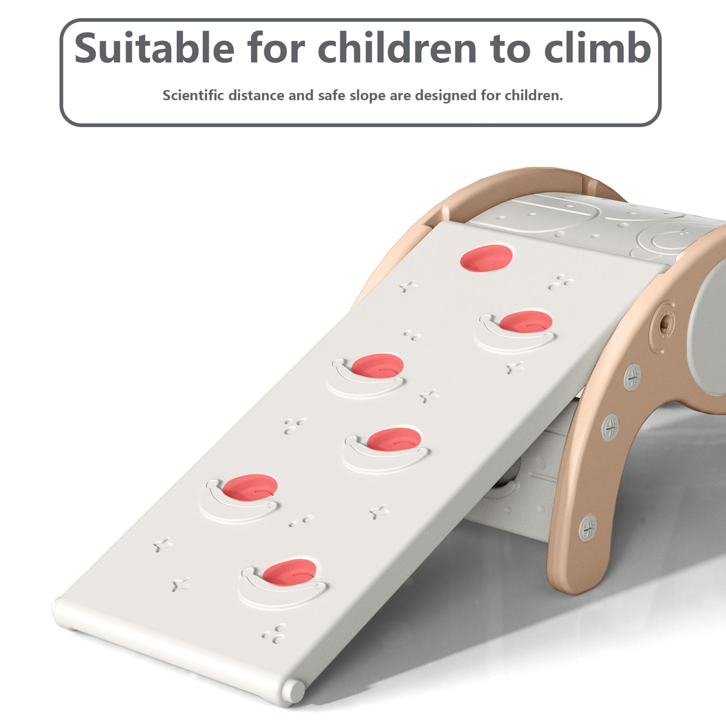 LUUYOUU 4-in-1 Indoor Climbing Slideway Swing Playground for Kids – Orange