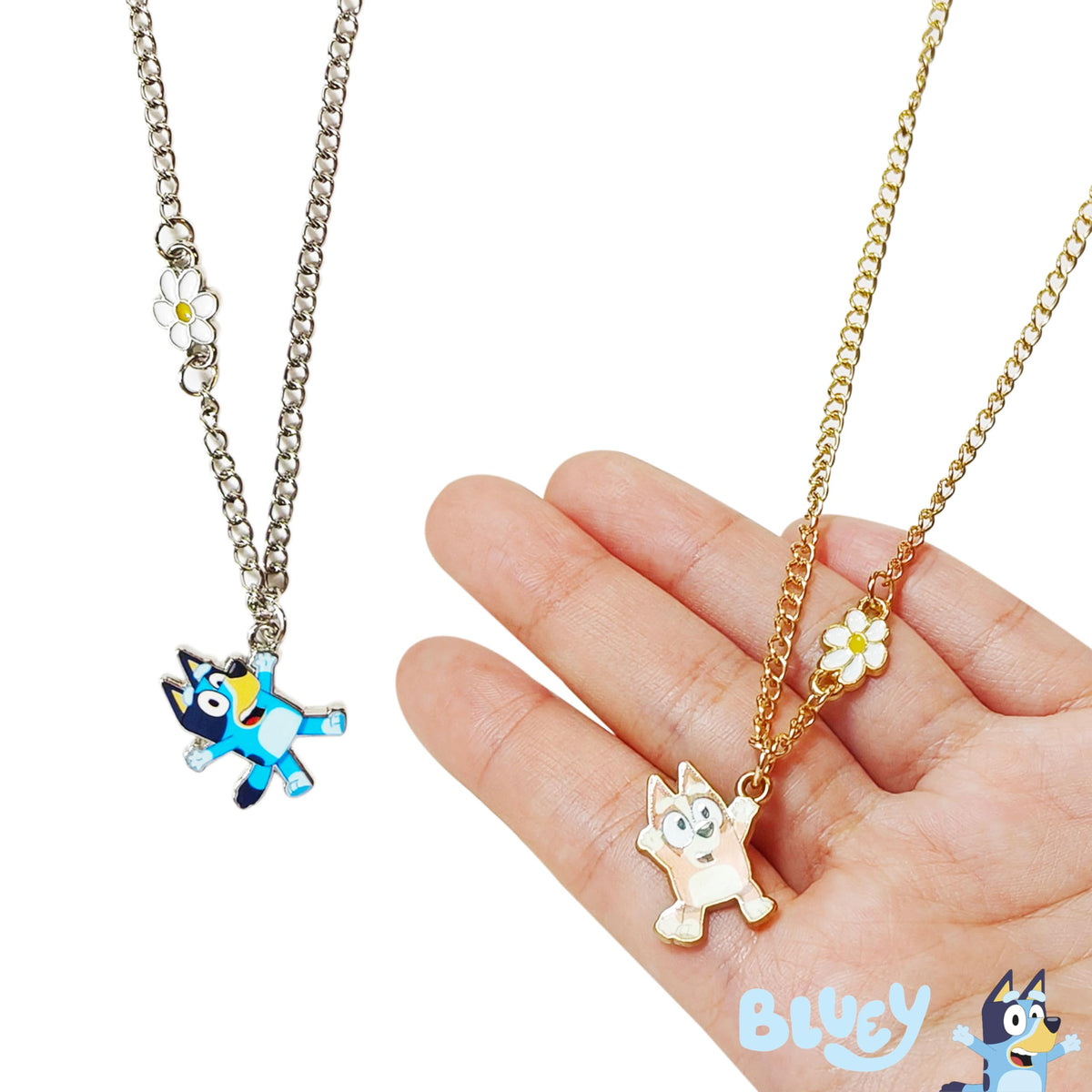 LUV HER Bluey & Bingo BFF Necklace Set – Best Friend Gift for Girls 6+