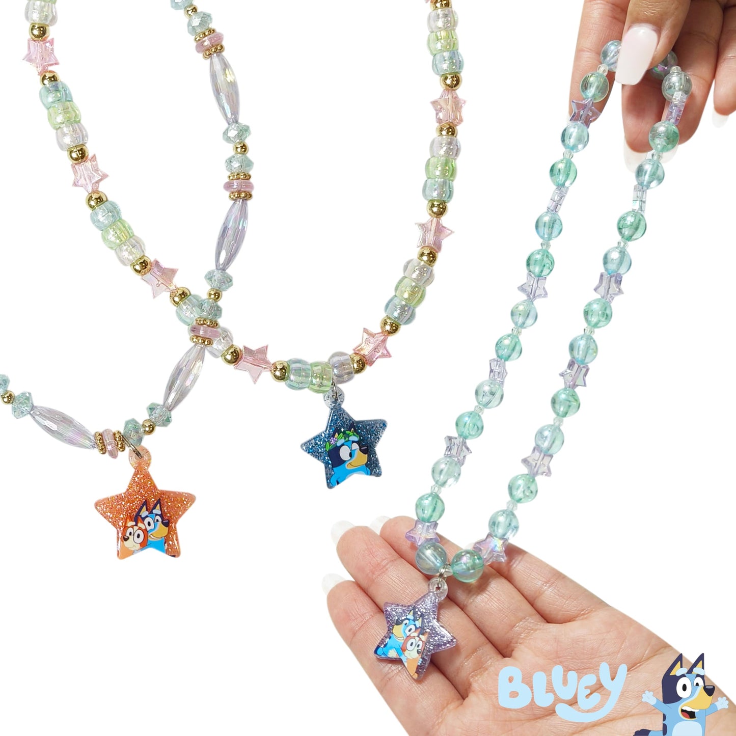 LUV HER Bluey Girls Jewelry Set — 9-Piece Dress-Up Toy Box (Ages 3+)