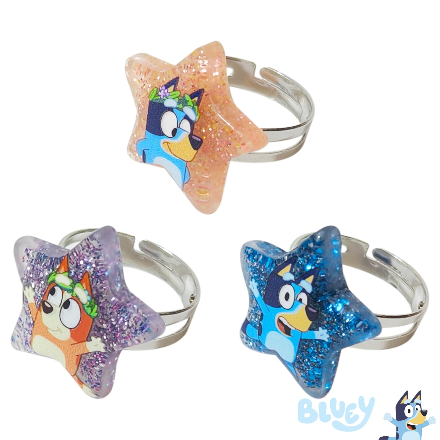 LUV HER Bluey Girls Jewelry Set — 9-Piece Dress-Up Toy Box (Ages 3+)