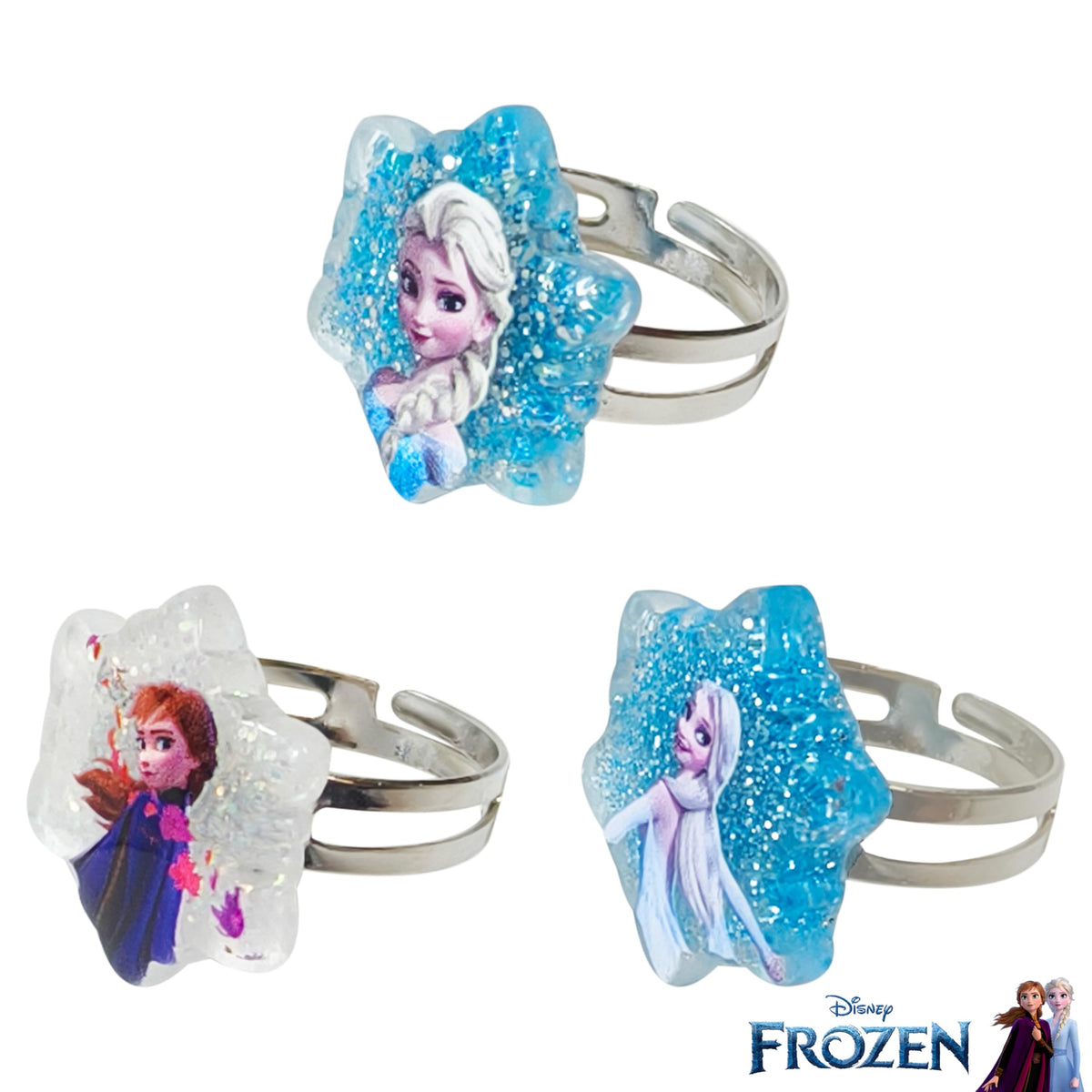 LUV HER Frozen Girls Jewelry Set — 9-Piece Dress-Up Box with Bead Necklaces, Bracelets, and Rings | Ages 3+