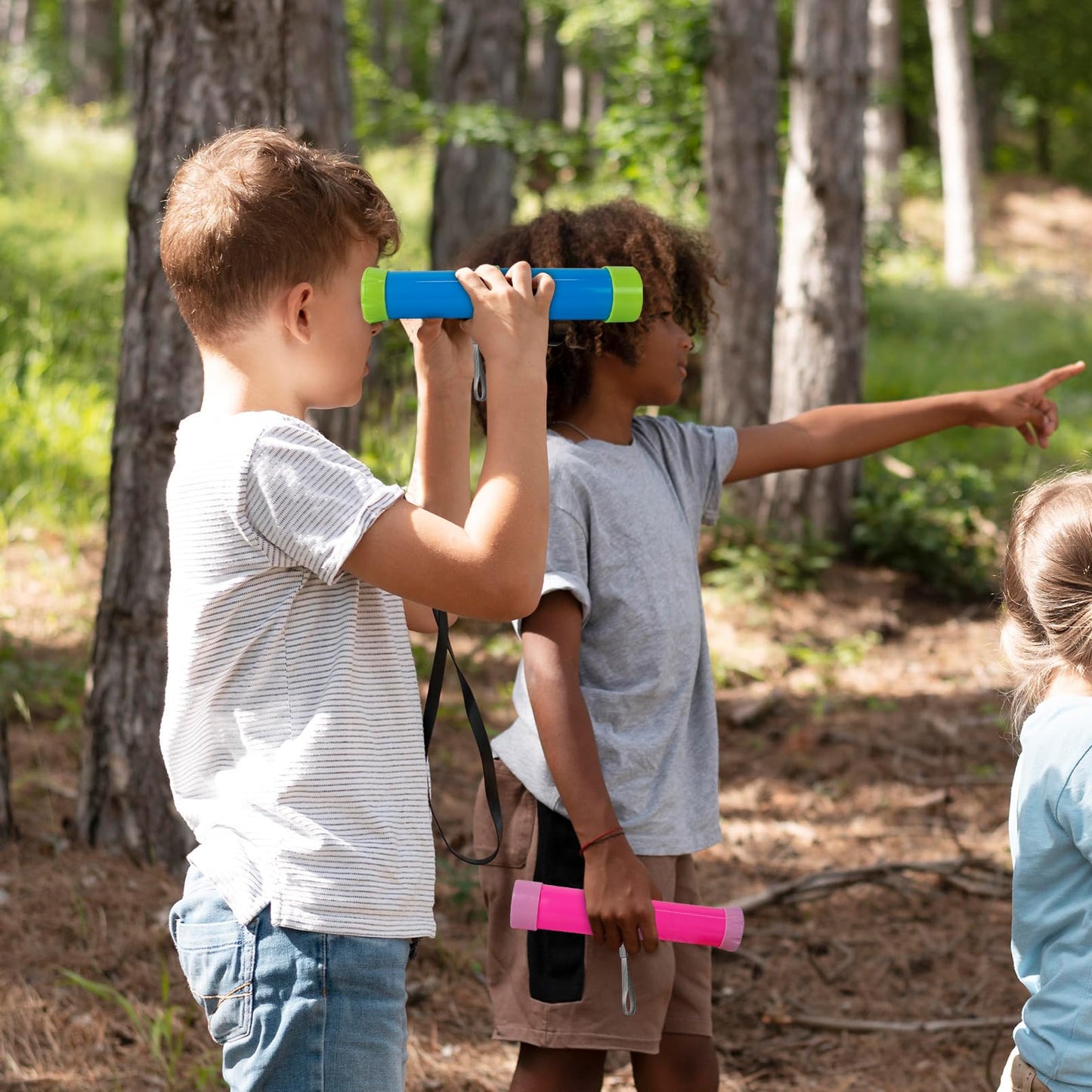 Luwint Pocket Telescope Toy for Kids – 4 Pack Monocular Spyglass