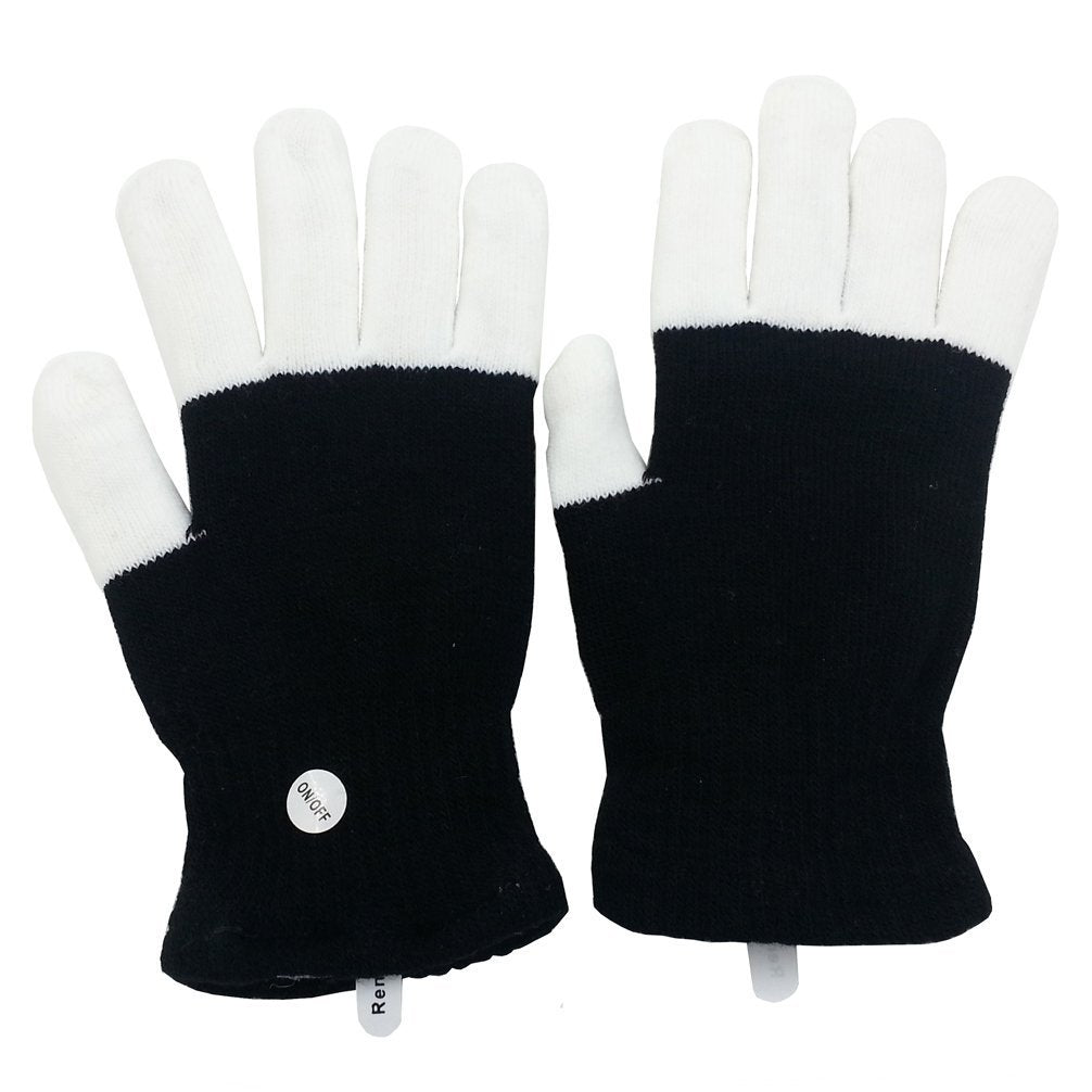 Luwint LED Light Up Gloves – Colorful Flashing Rave Party Accessories for Teens & Adults