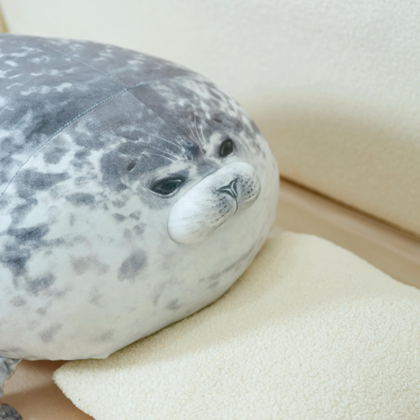 LUXSIT 31.5-Inch Chubby Seal Pillow – Large Plush Seal Toy for Kids & Adults