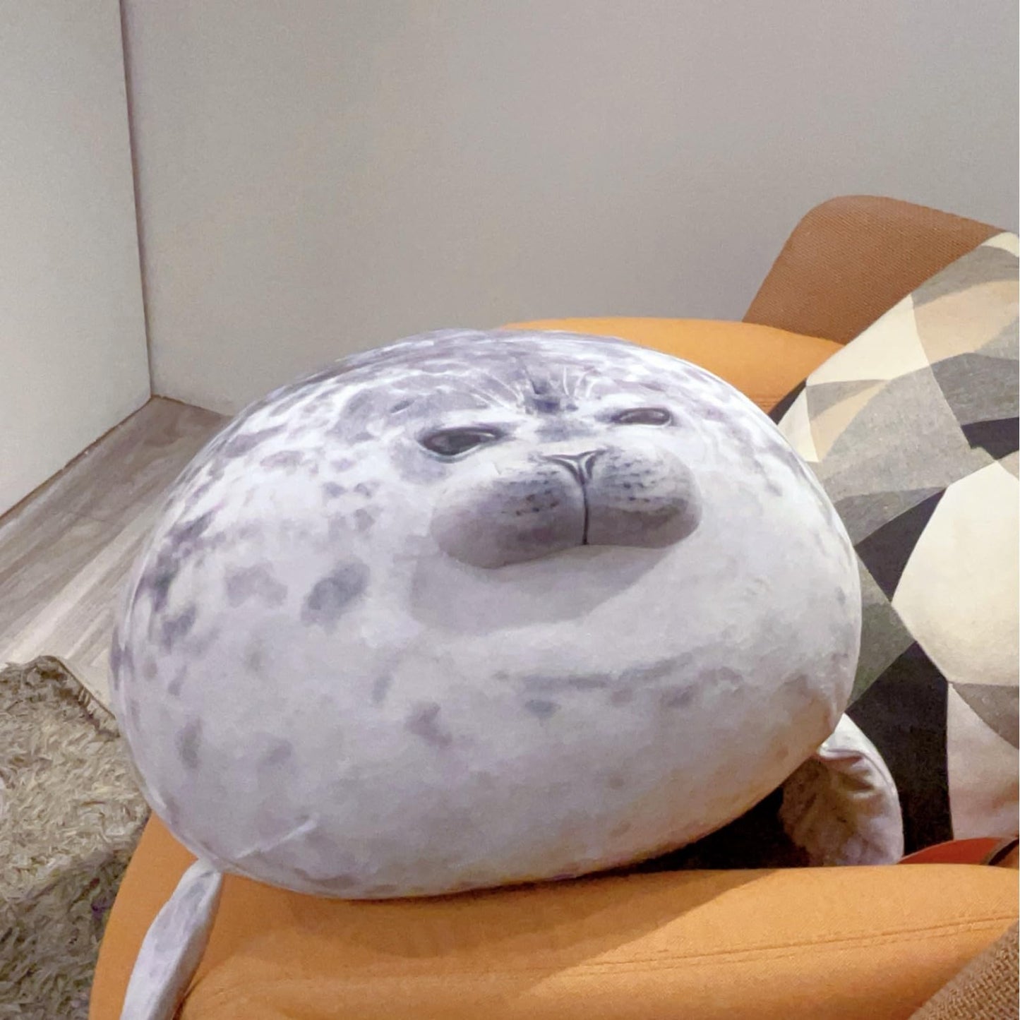 LUXSIT 23.8 Inch Chubby Blob Seal Pillow — Large Plush Seal Toy for Cozy Cuddles, Decor, and Gifts