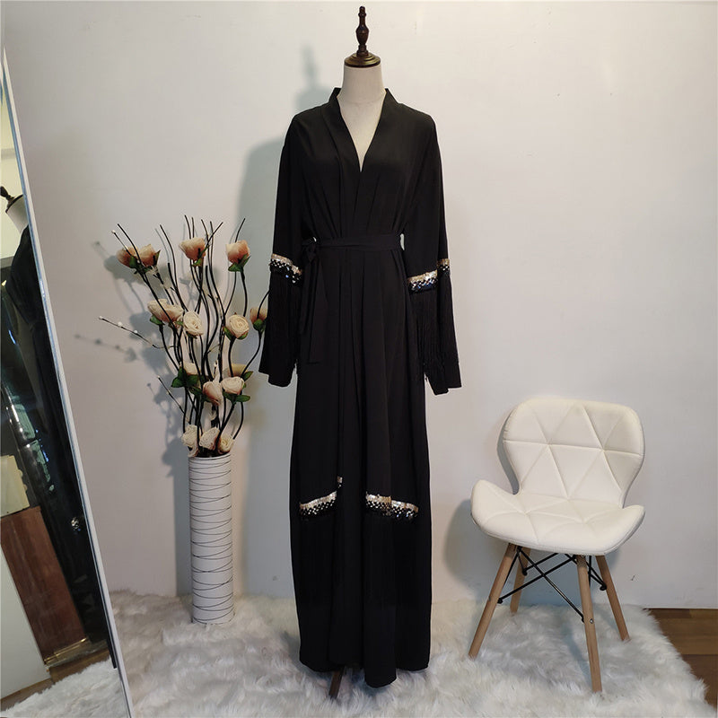 Fringed Abaya - Luxury Statement Piece