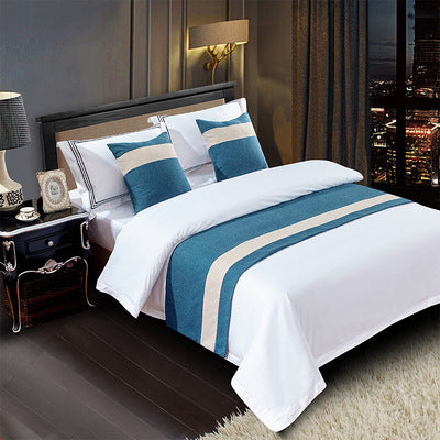 Luxury Hotel Bed Runner Mat with Pillow Covers