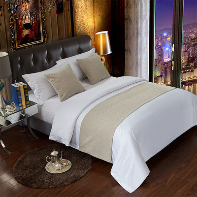 Luxury Hotel Bed Runner Mat with Pillow Covers
