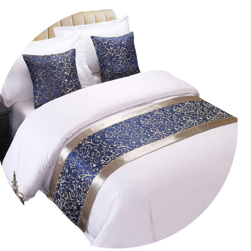 Luxury Hotel Bed Runner Mat with Pillow Covers