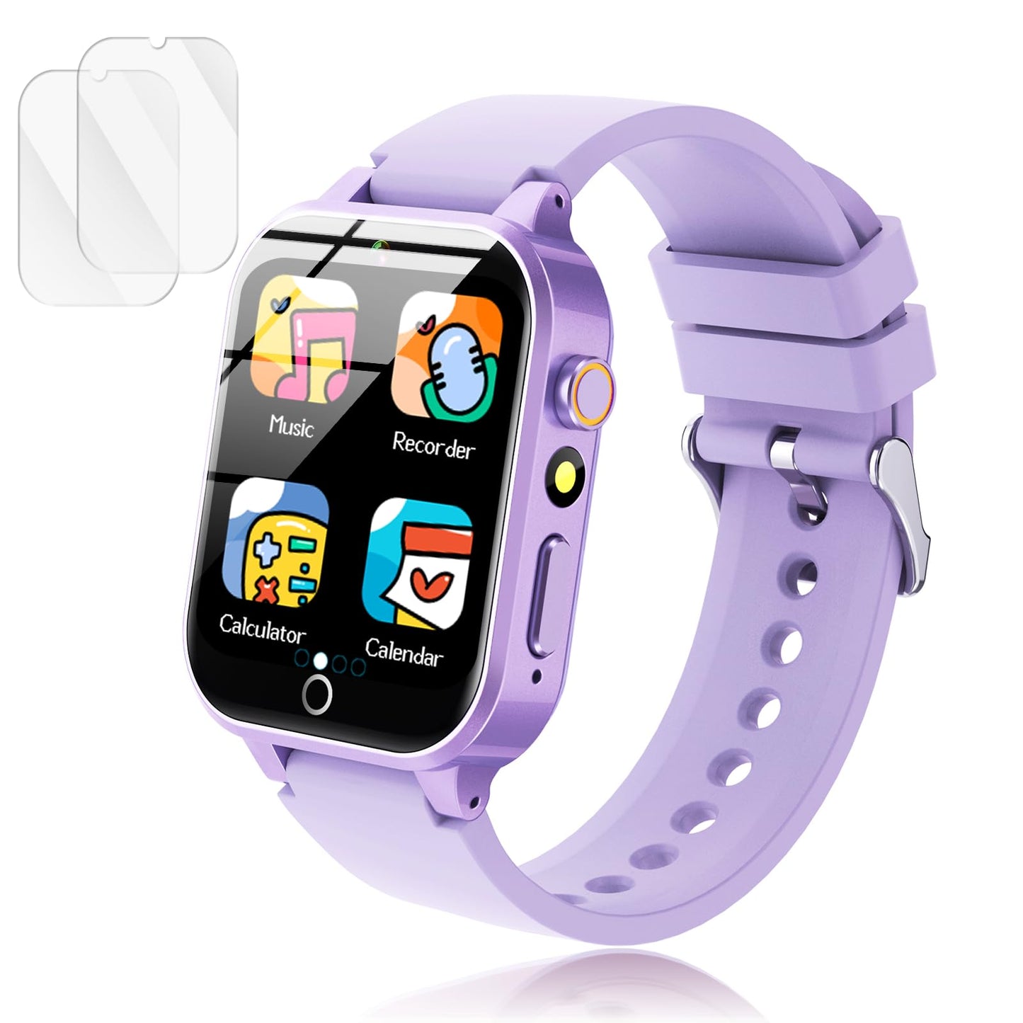 Luyiilo Kids Games Watch Purple – 26 Puzzle Games, Touch Screen, 300k Camera, 7–14 Day Battery