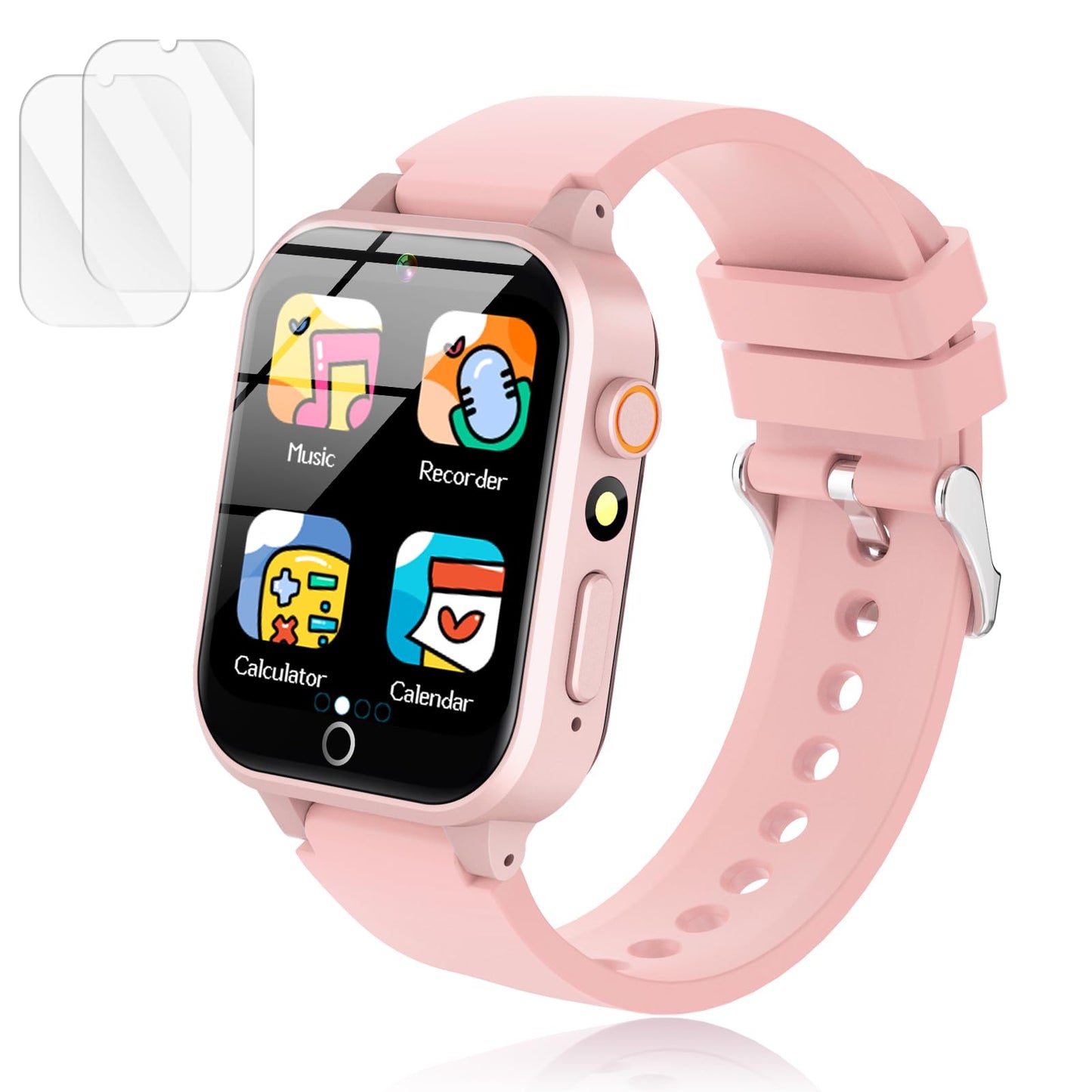 Luyiilo Kids Games Watch Soft Pink – 26 Puzzle Games, Touch Screen, 300K Camera, Gift for Ages 4–12