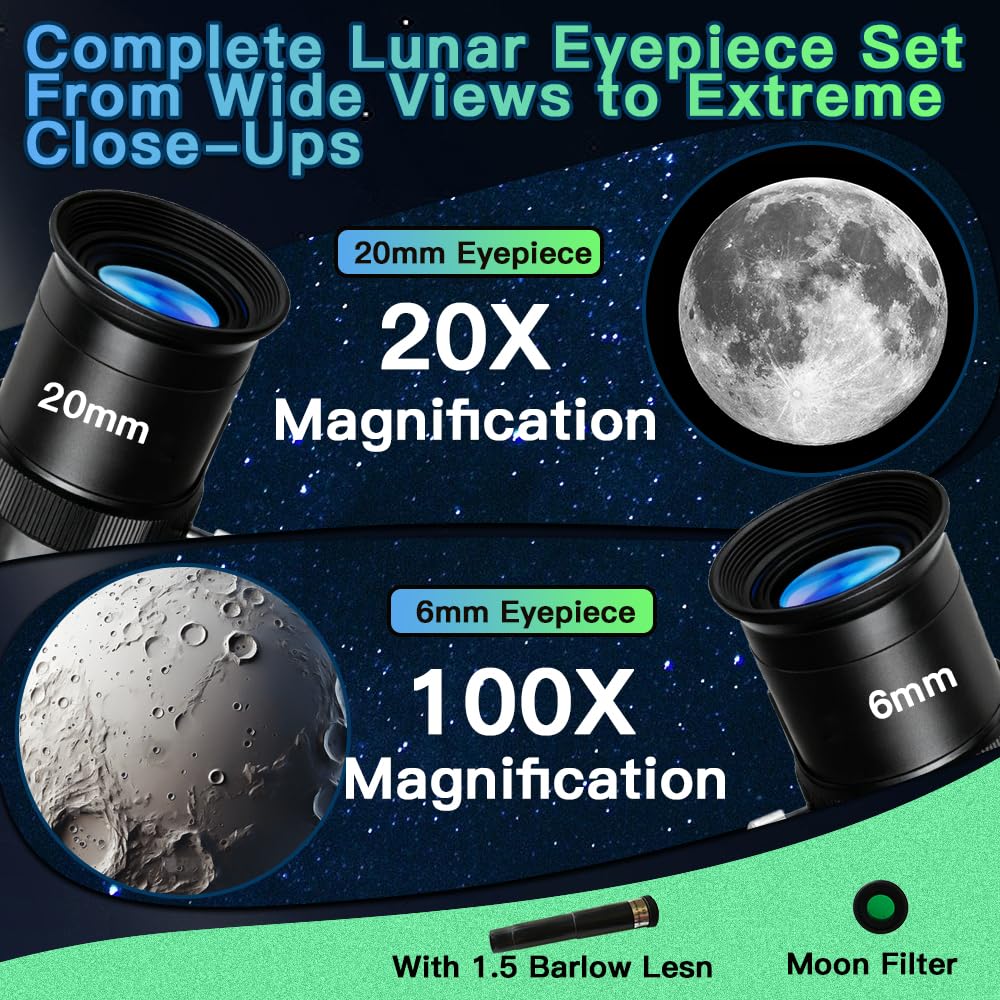Luzsco Kids Telescope 50mm 100x – Beginner STEM Astronomy Kit