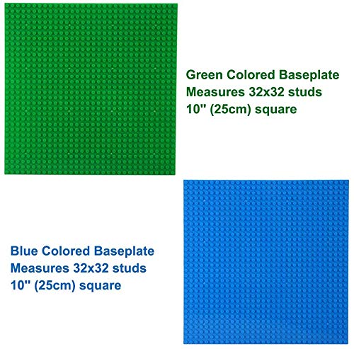 LVHERO 16 Pcs Classic Baseplates – 10 x 10 in Multicolor, Fully Compatible with Major Brands