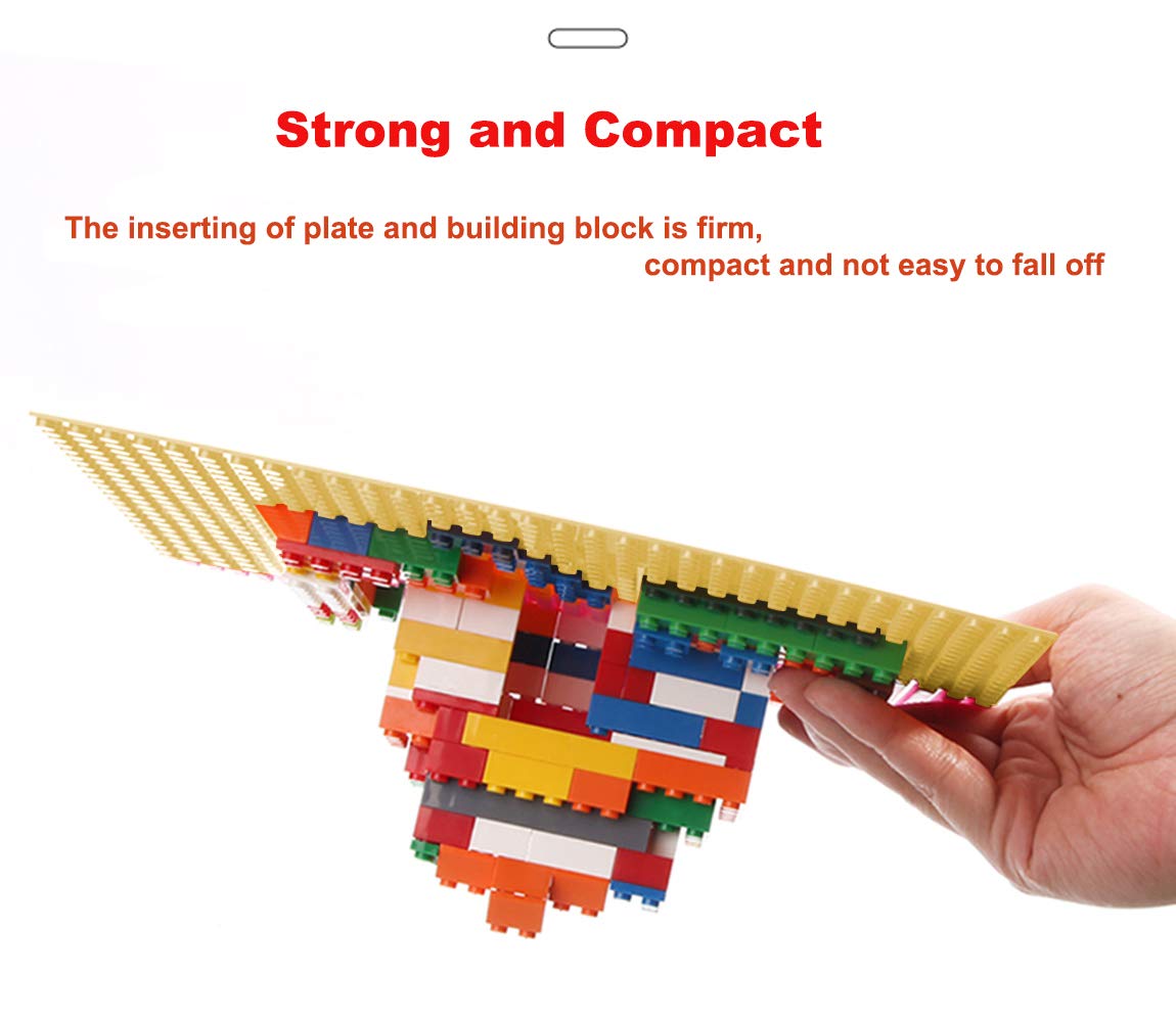LVHERO 16 Pcs Classic Baseplates – 10 x 10 in Multicolor, Fully Compatible with Major Brands