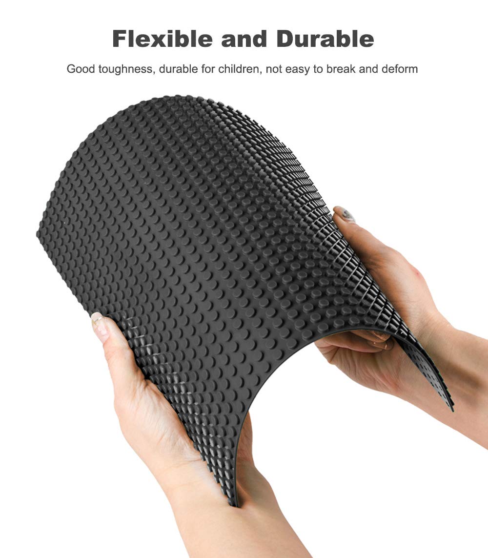 LVHERO Classic Baseplates 10x10 (Pack of 8) - Black, Compatible with All Major Brands