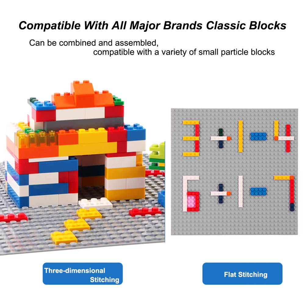 LVHERO Classic Baseplates 10x10 Gray – Pack of 16, Compatible with All Major Brands