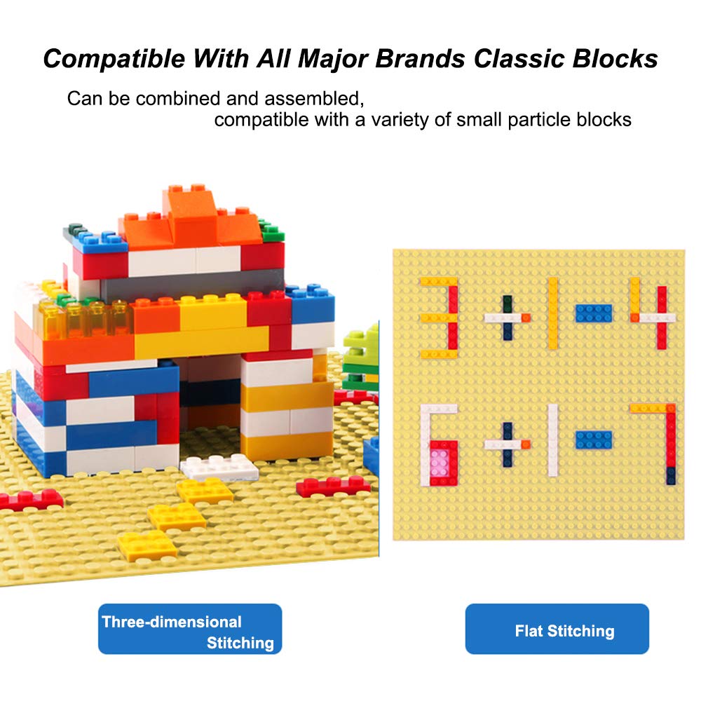LVHERO Classic Baseplates 10x10 – 8-Pack (Sand), Compatible with All Brands