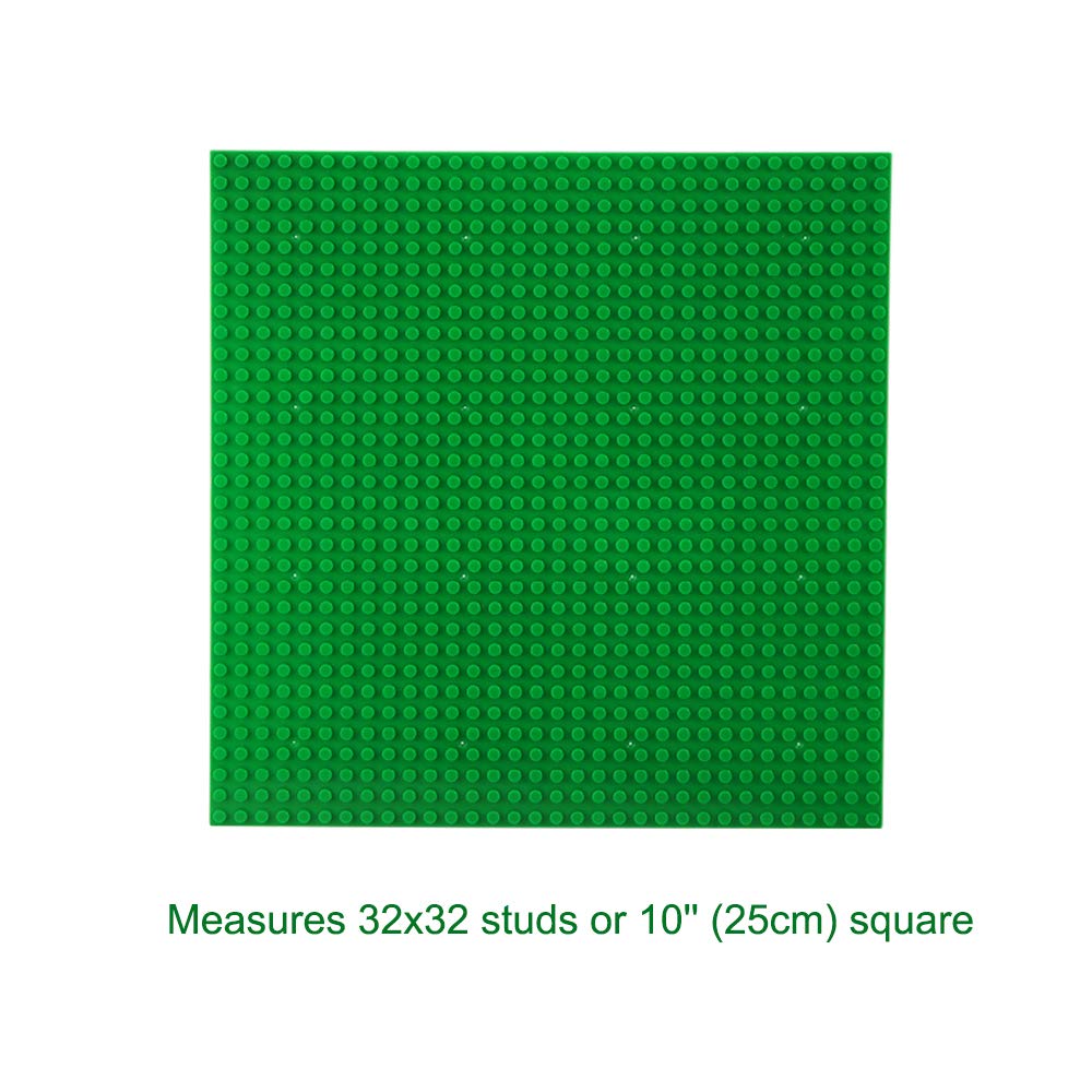 LVHERO Classic Baseplates 10x10 Green – 16 Pack, Compatible with All Major Brands