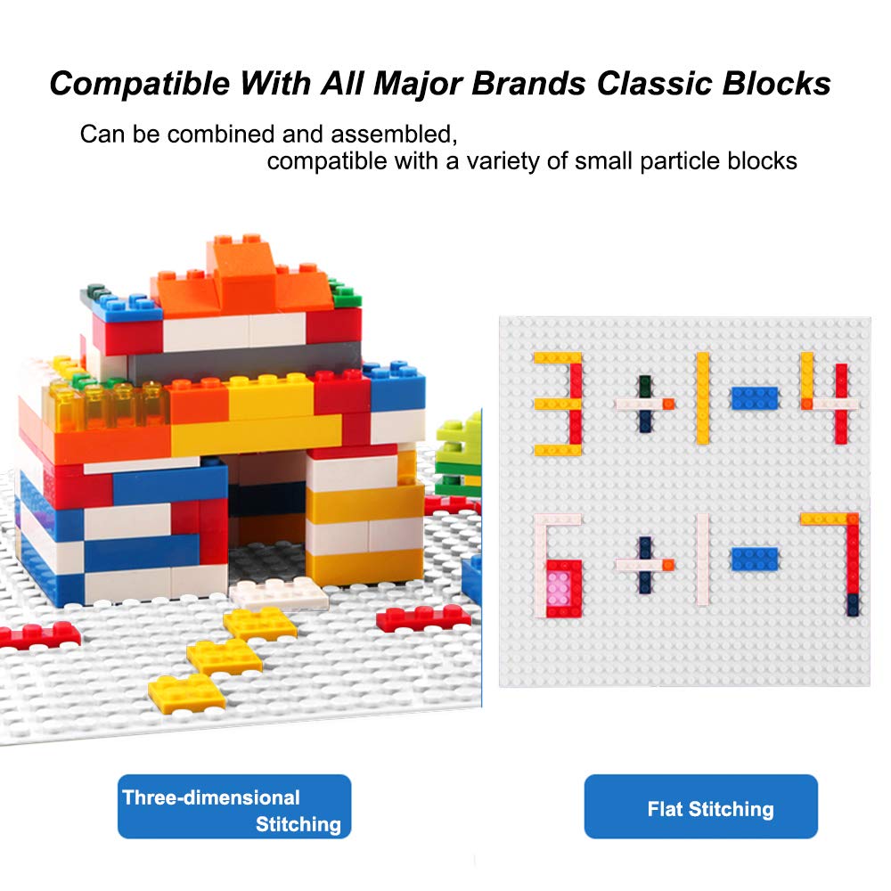 LVHERO Classic Baseplates 10x10 White – 8-Pack, 100% Compatible with All Major Brands