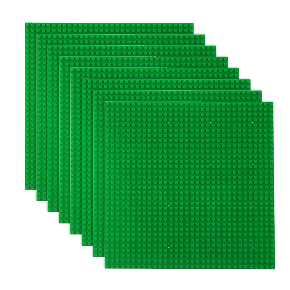 LVHERO Classic Baseplates 10x10in – 8 Pack Green, Compatible with All Major Brands