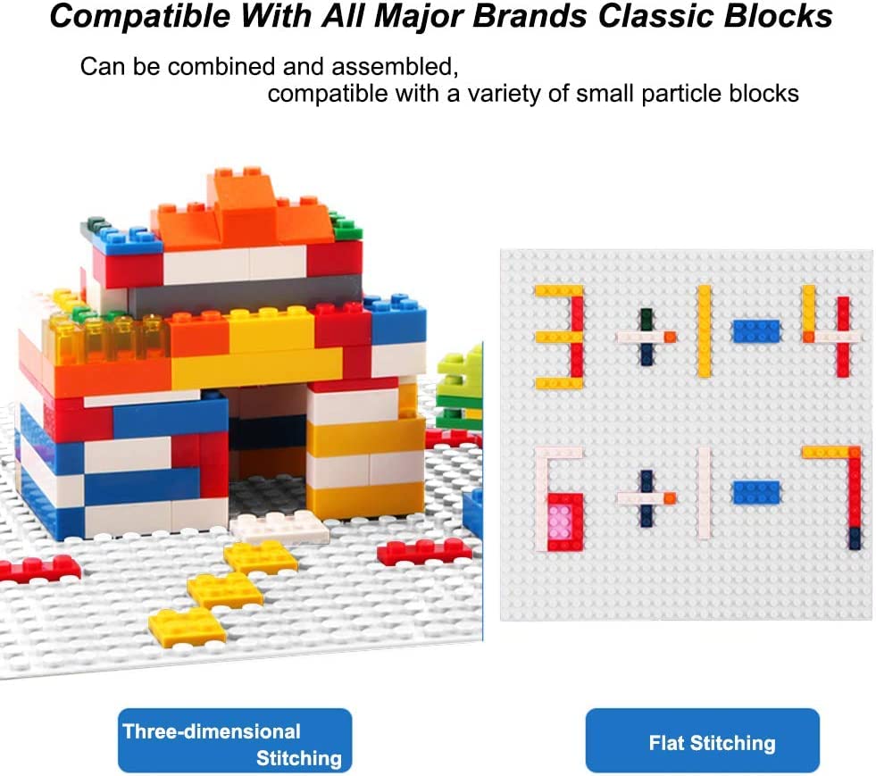 LVHERO Classic Baseplates 10x10 – 16-Pack White, Compatible with All Major Brands
