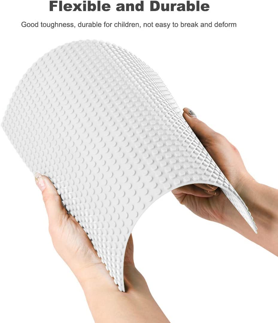 LVHERO Classic Baseplates 10x10 – 16-Pack White, Compatible with All Major Brands