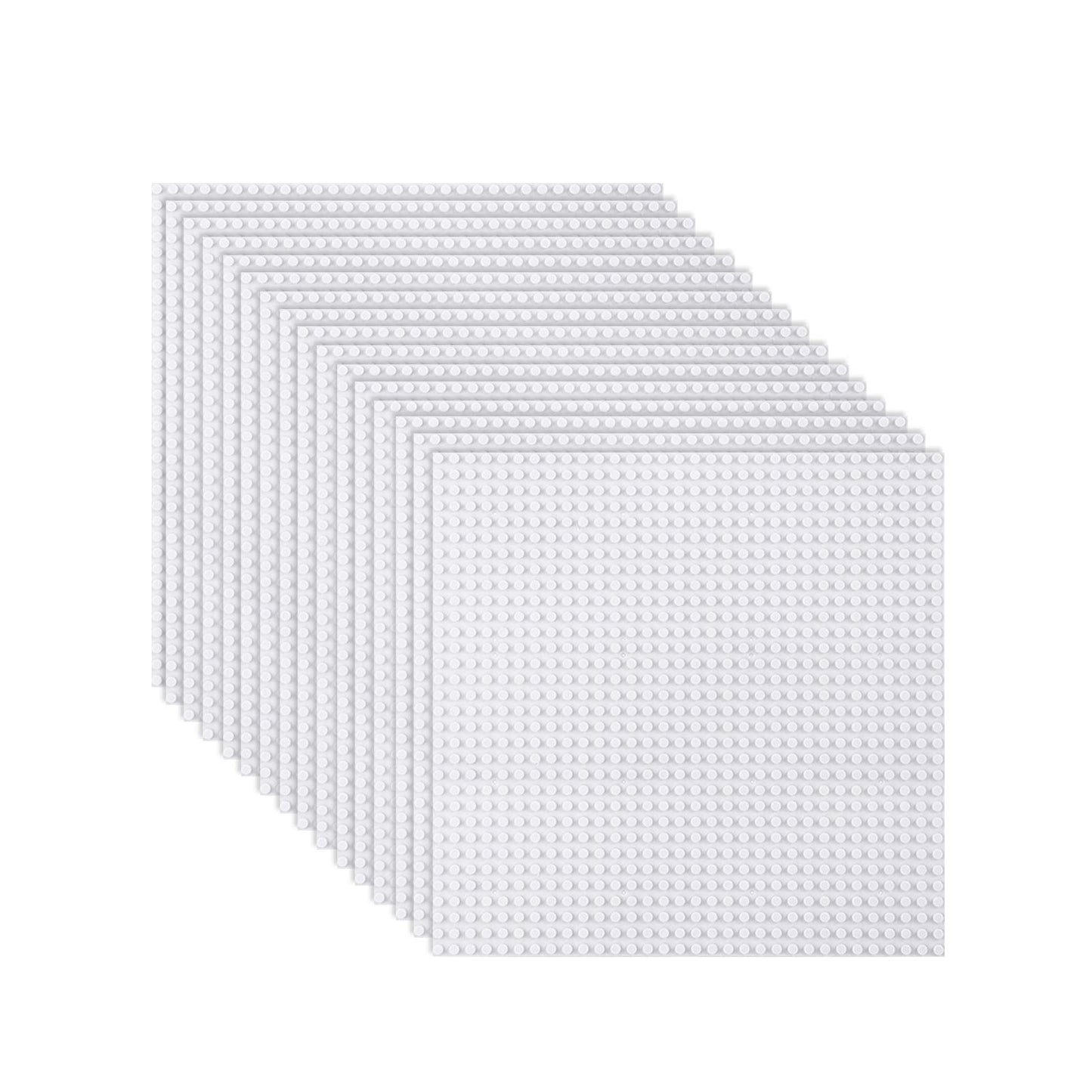 LVHERO Classic Baseplates 10x10 – 16-Pack White, Compatible with All Major Brands