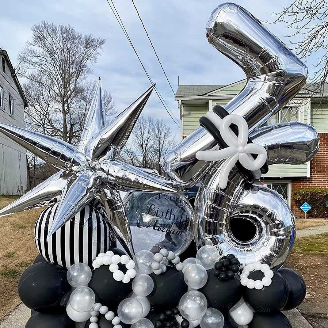 LVMOQIQIU 40-Inch Silver Number 22 Foil Balloon - Birthday & Wedding Party Decor