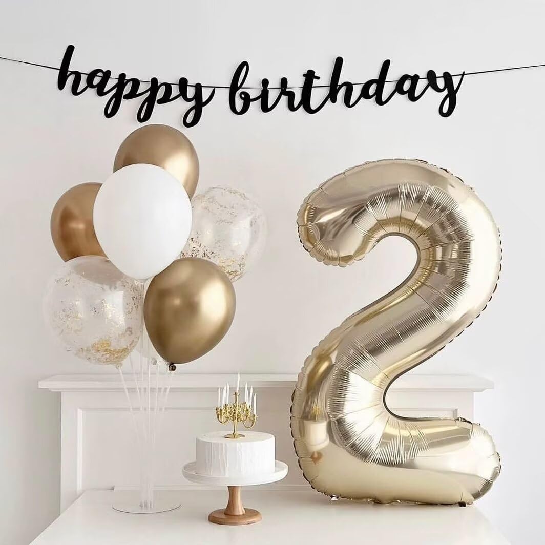 Light Gold 40-Inch Number Balloons (30) – LVMOQIQIU Champagne Gold Foil Balloons for 30th Birthday, Weddings