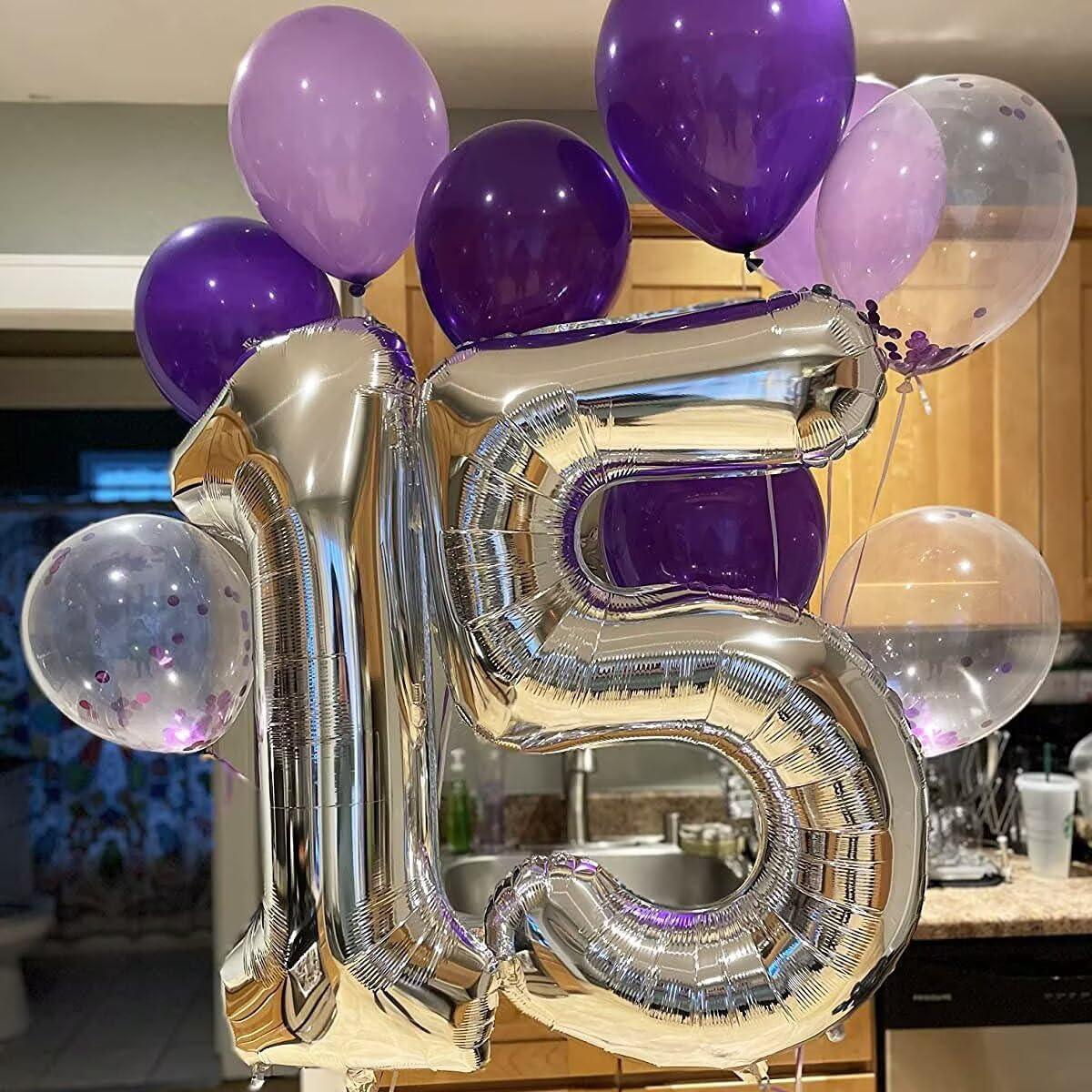 LVMOQIQIU 40-Inch Silver Number 22 Foil Balloon - Birthday & Wedding Party Decor