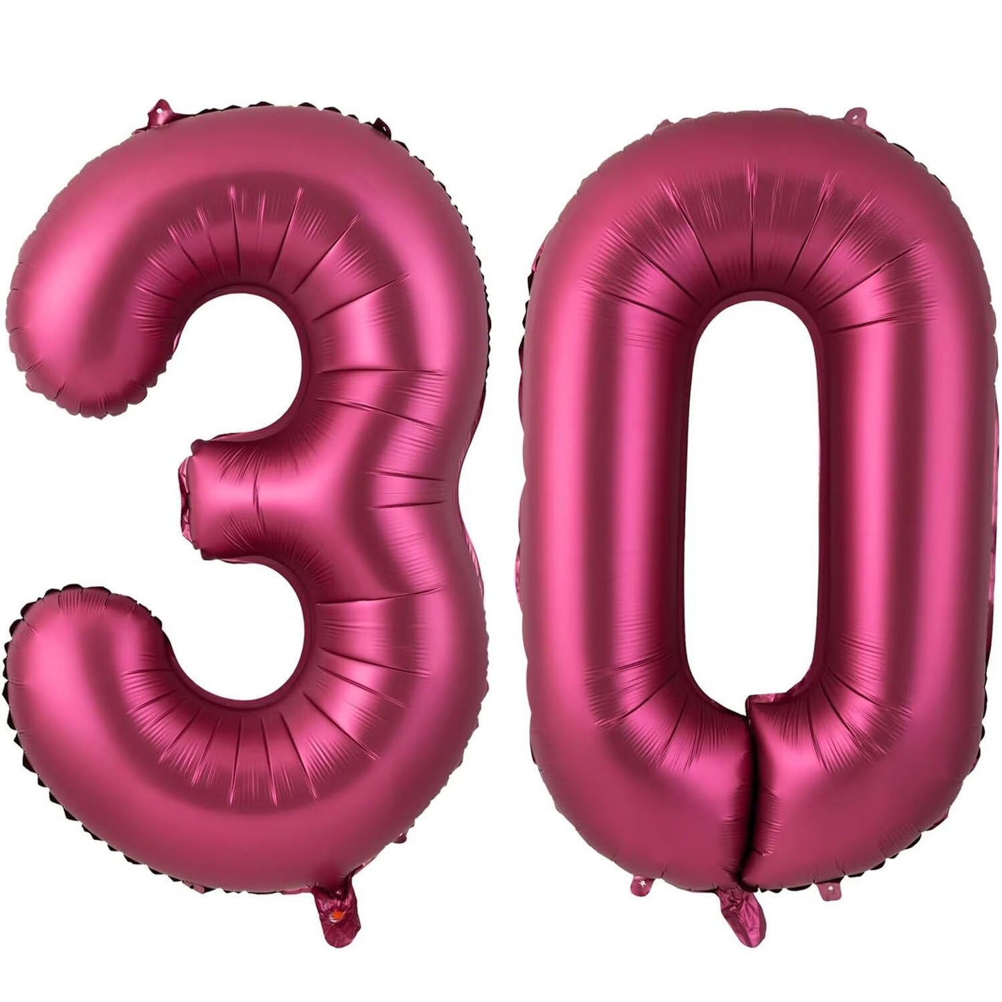LVMOQIQIU 40-Inch Burgundy 30 Balloon – Foil Number Balloon for Birthday, Wedding, and Anniversary