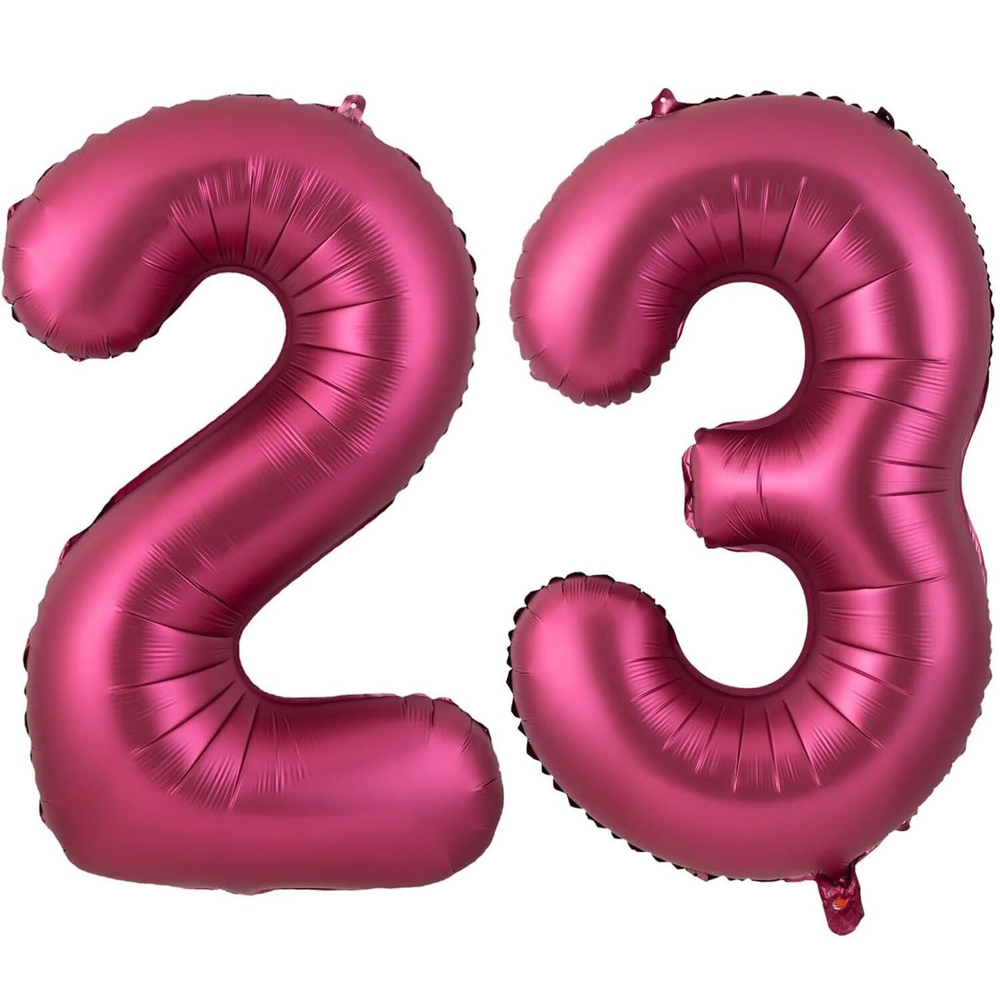 LVMOQIQIU 40-Inch Burgundy Foil Number Balloons (23 & 32) for Birthday, Wedding, Anniversary Party