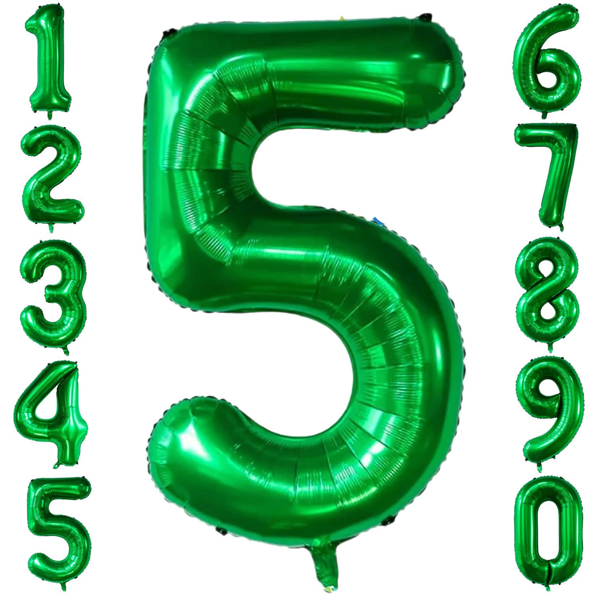 LVMOQIQIU 40 Inch Dark Green Number 5 Foil Balloon – Large Birthday, Wedding & Event Decor