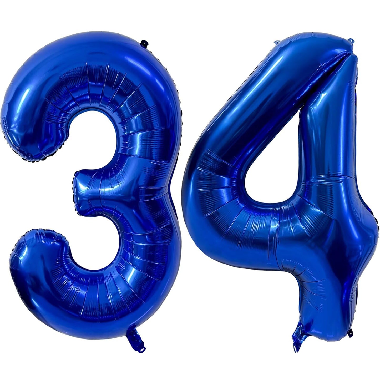 LVMOQIQIU 40 Inch Navy Blue Foil Number Balloons – 34 & 43 Large Birthday Decor