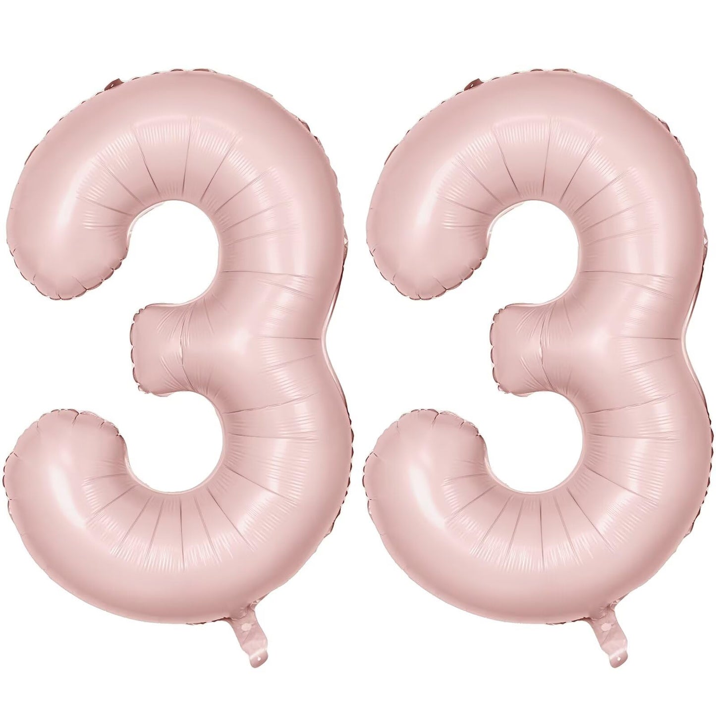 LVMOQIQIU 40-Inch Pink 33 Balloon – Matte Foil Number Balloons for Parties
