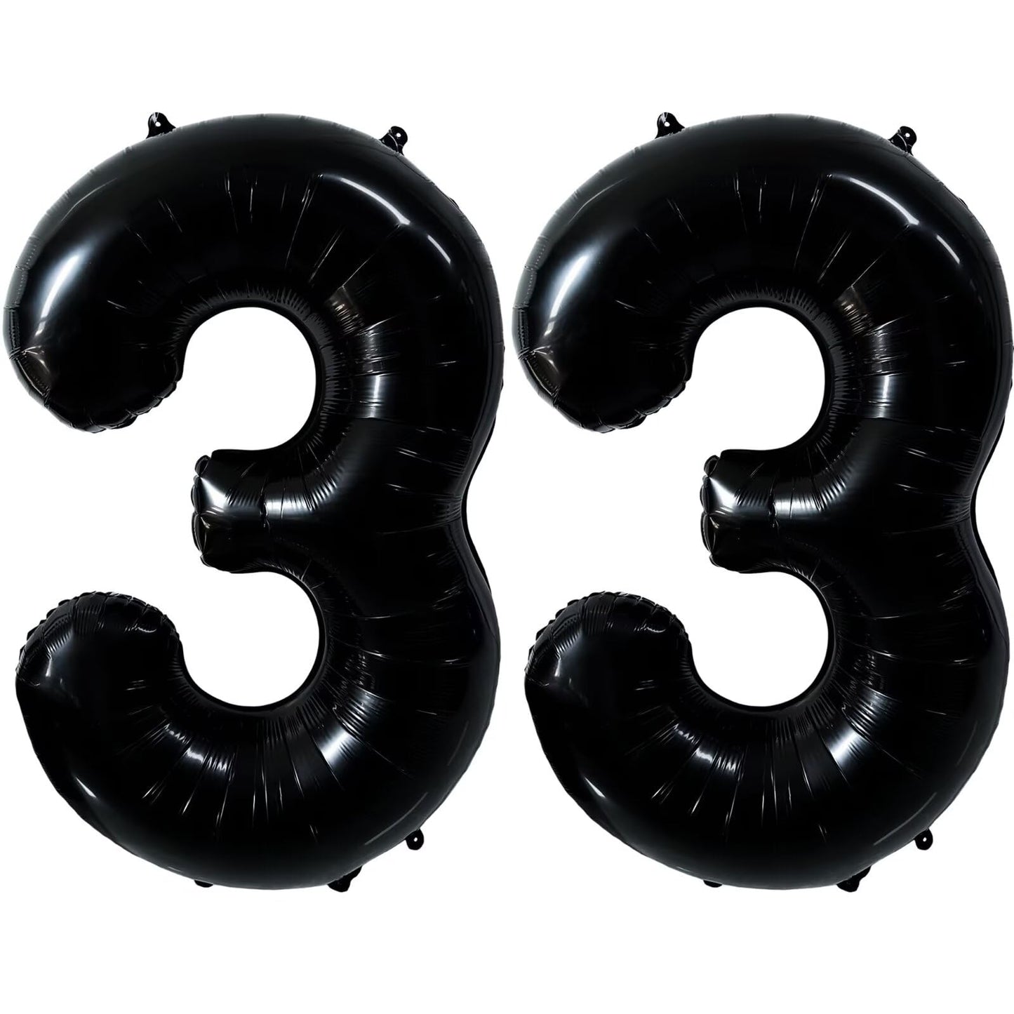 LVMOQIQIU Black 33 Number Balloon - 40-Inch Large Foil Balloons for Party Decor