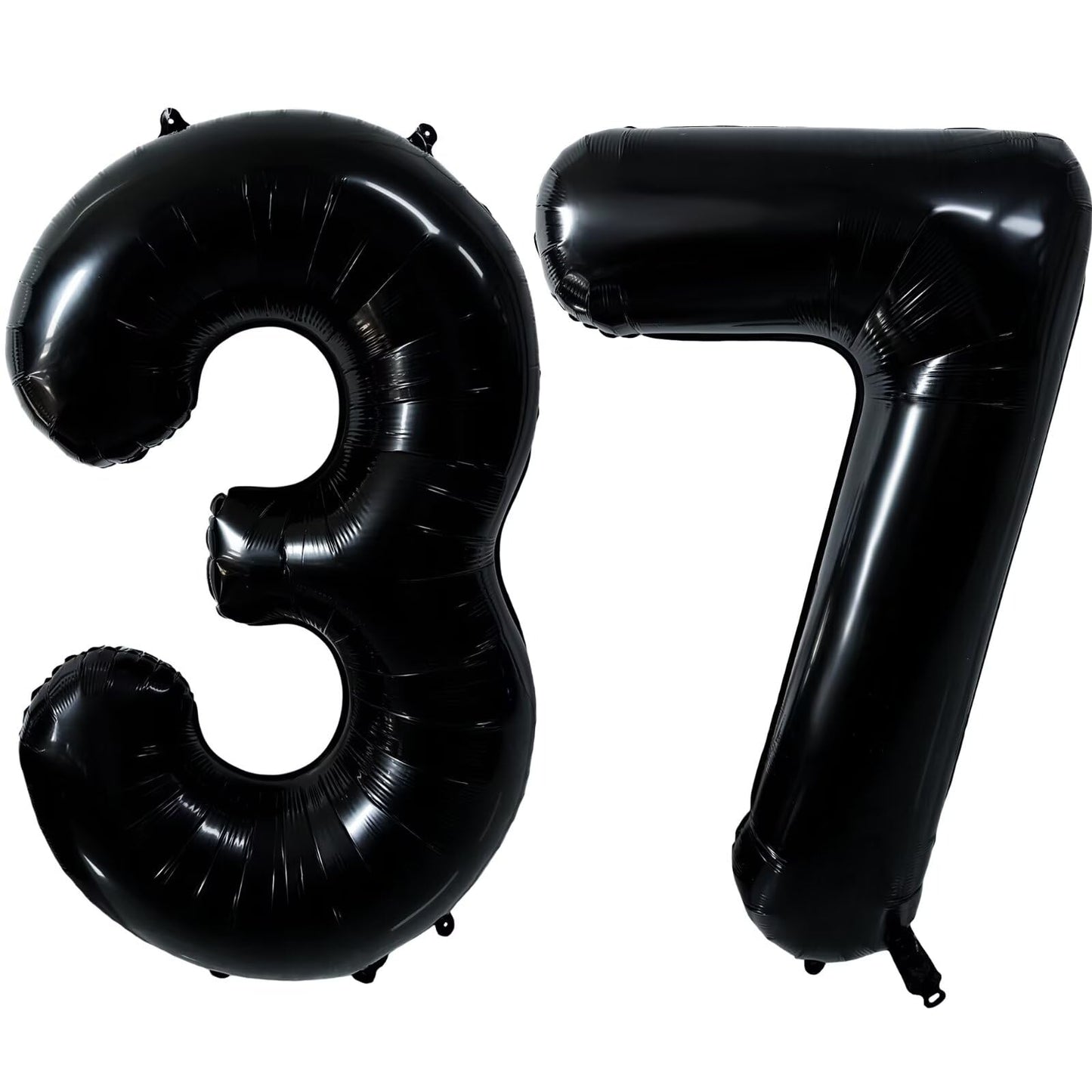 LVMOQIQIU Black 37 Number Balloon – 40-Inch Foil Balloons for Party Decor