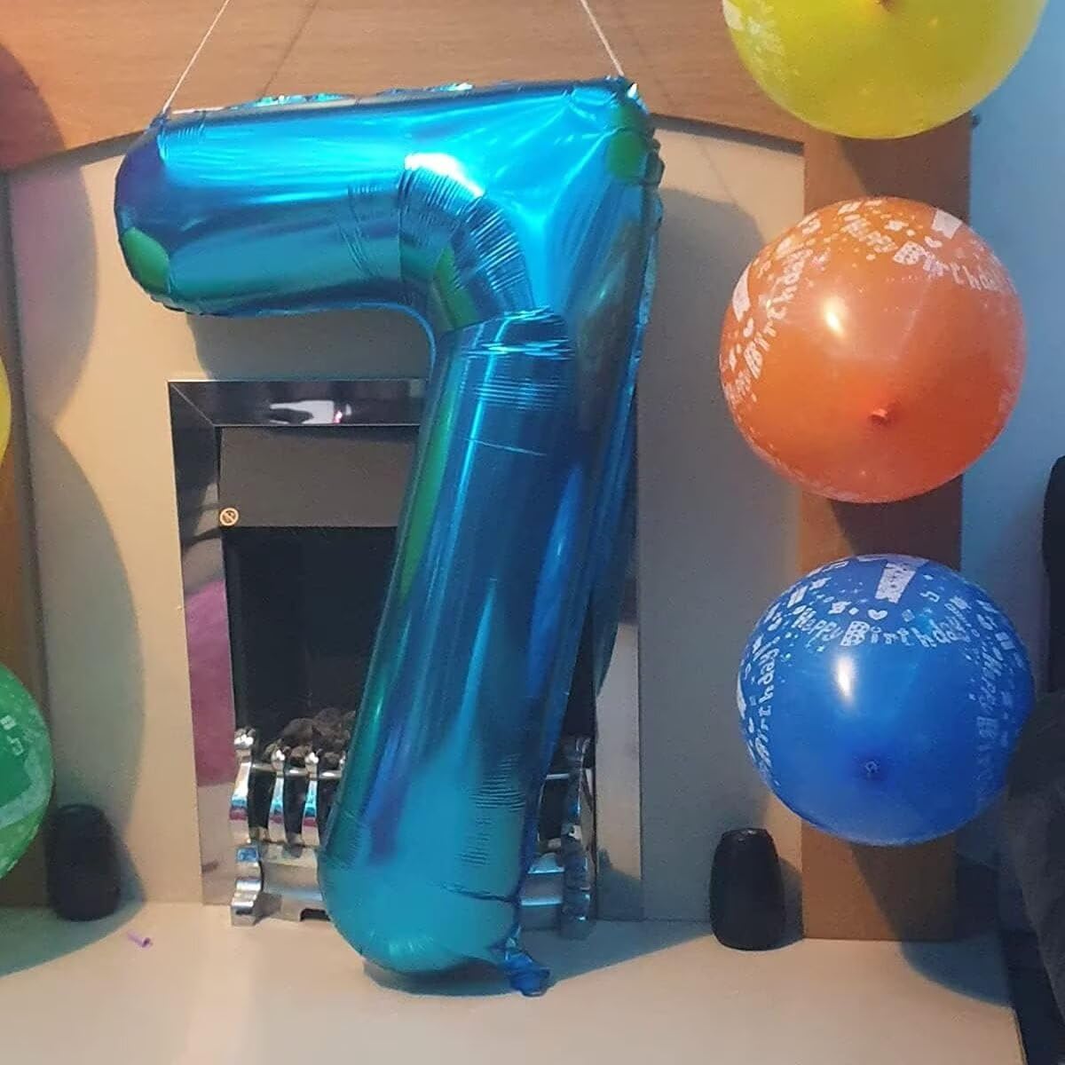 LVMOQIQIU 40 Inch Blue Foil Number 4 Balloon | Large Birthday & Event Decor