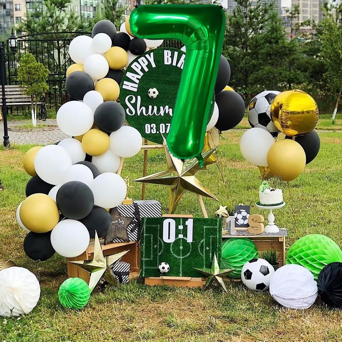 LVMOQIQIU 40-Inch Dark Green Foil Number Balloons – Large Green Numeral Balloons for Birthday, Anniversary & Events