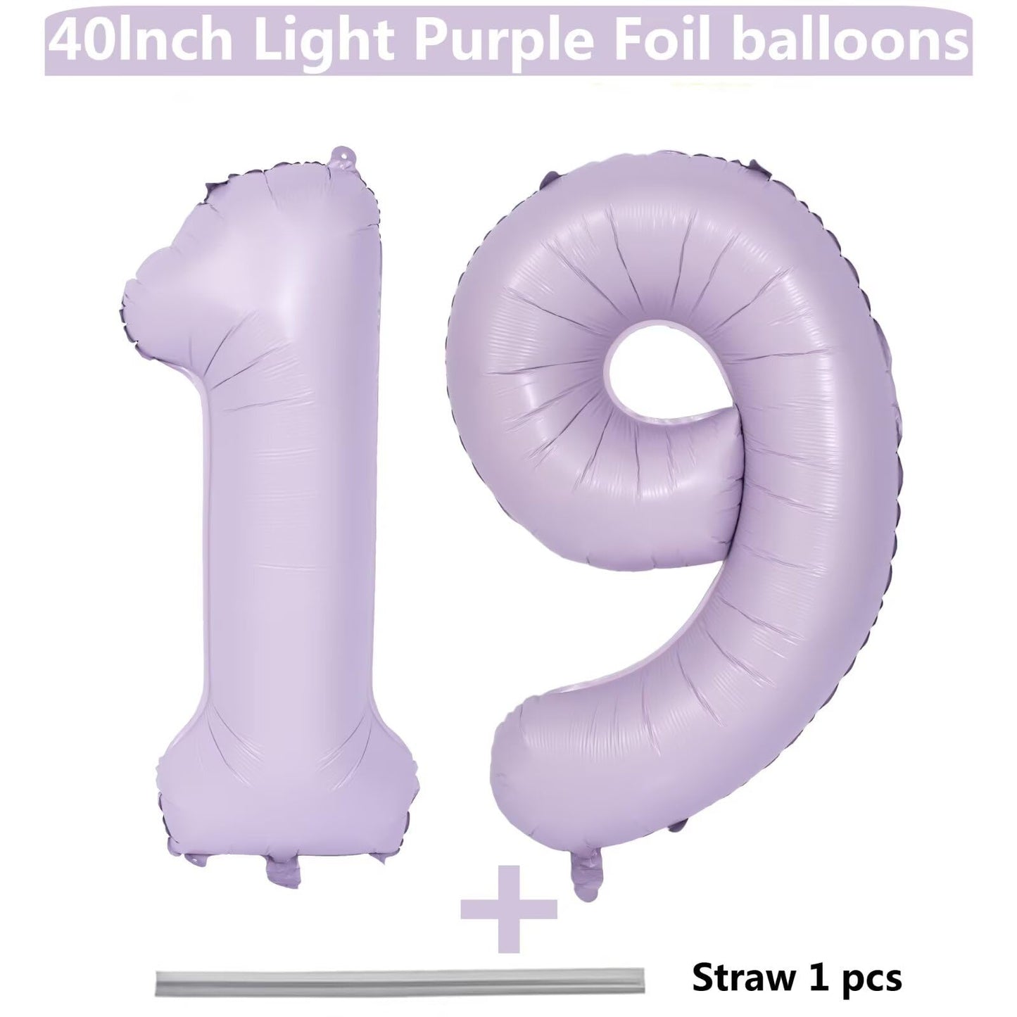 LVMOQIQIU Purple 19 Balloon – 40-Inch Foil Number 19 Party Decor