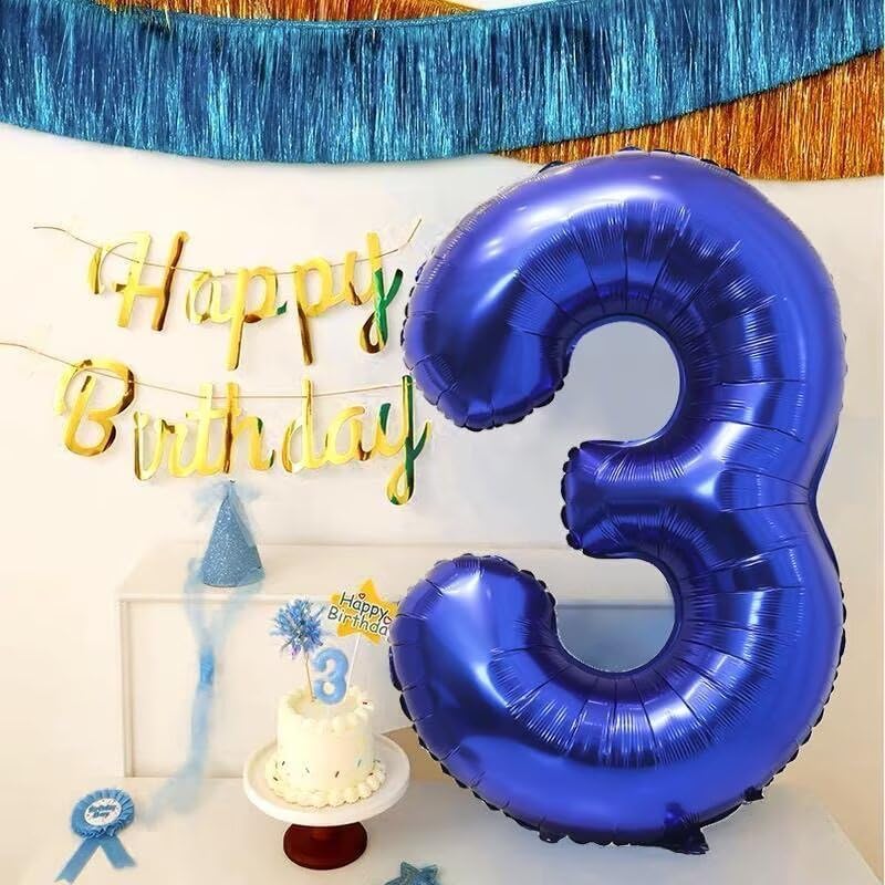 LVMOQIQIU 40-Inch Navy Blue Foil Number 6 Balloon | Large Party Decor