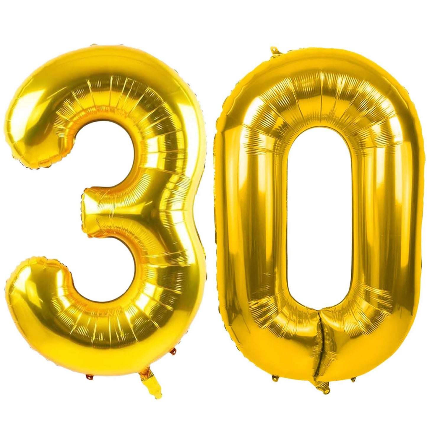 LVMOQIQIU Gold 30-Number Balloon – 40 Inch Foil Number Balloon for 30th Birthday, Weddings & Milestones