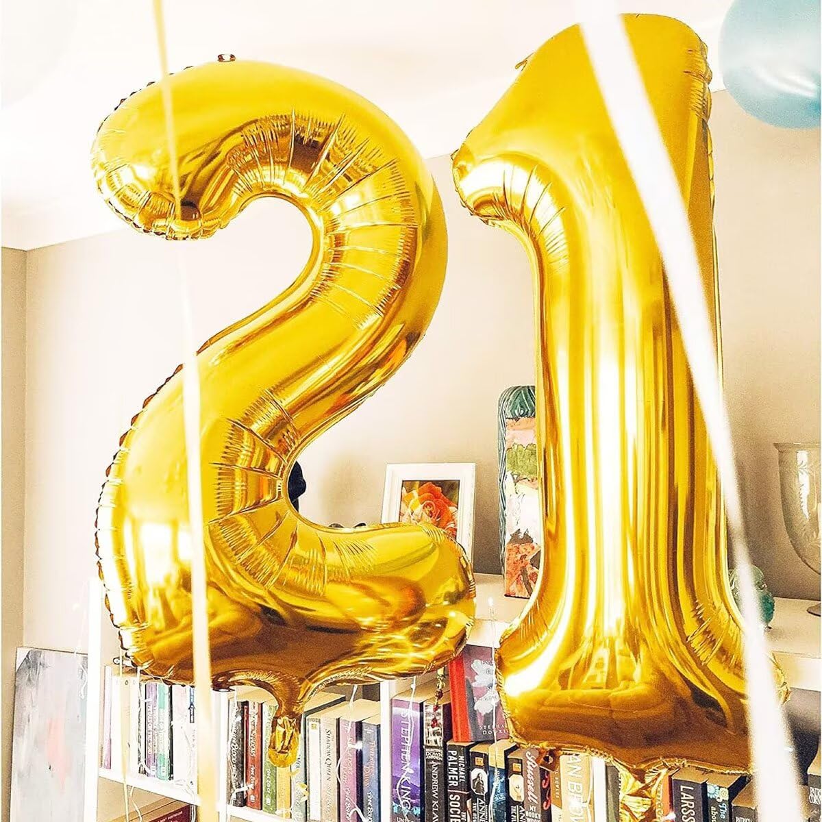 LVMOQIQIU Gold 30-Number Balloon – 40 Inch Foil Number Balloon for 30th Birthday, Weddings & Milestones