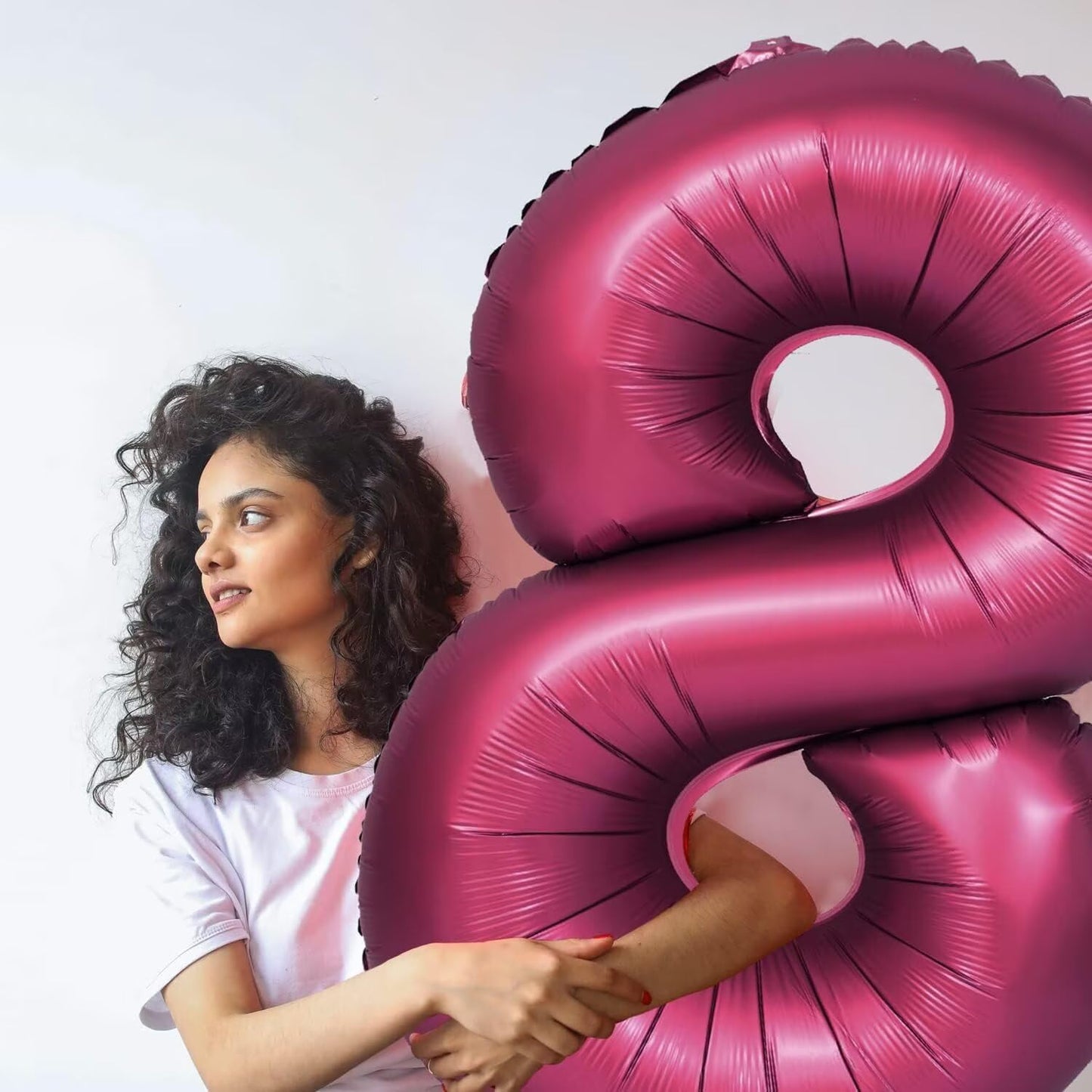 LVMOQIQIU 40-inch Burgundy 6 Balloon - Wine Red Foil Number 6 Balloons for Parties