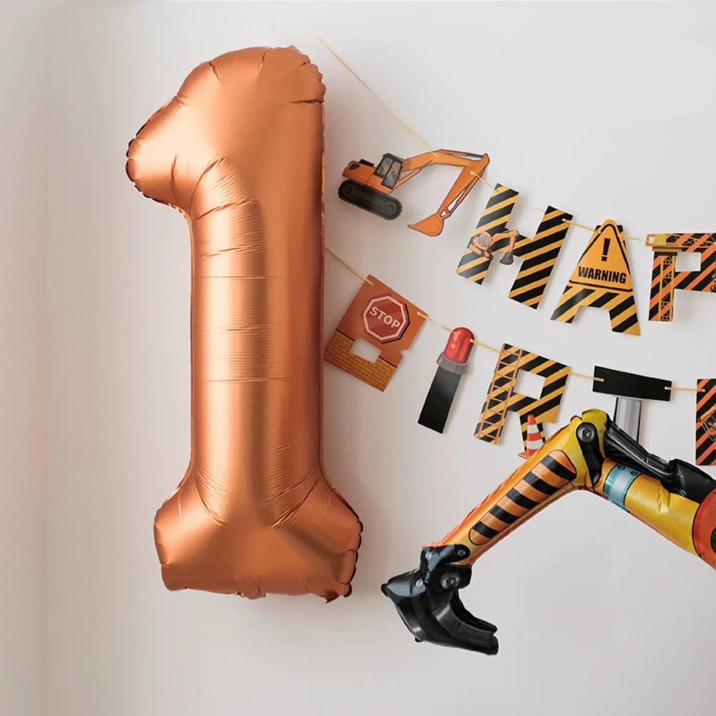 LVMOQIQIU 40-Inch Orange Foil Number Balloon – 1 | Birthday, Anniversary & Party Decorations