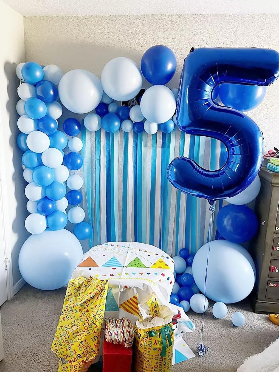 LVMOQIQIU 40-Inch Navy Blue 11 Foil Number Balloons | Birthday Decor