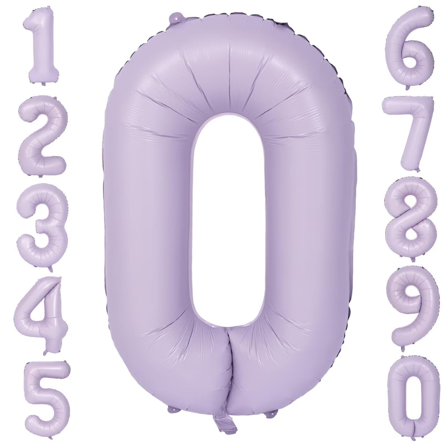 LVMOQIQIU Purple 0 Number Balloon — 40-Inch Matte Foil Balloon for Parties